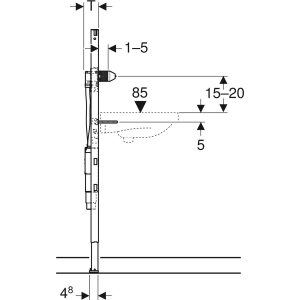 Geberit Duofix element za umivaonik 130 cm, elektronska zidna slavina, sa ugradnim sifonom