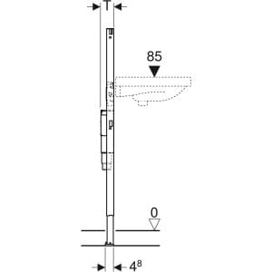 Geberit Duofix element za umivaonik, 112 cm, elektronska zidna armatura