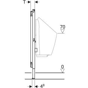 Geberit Duofix element za pisoar 112–130 cm, za predzidni ispirač