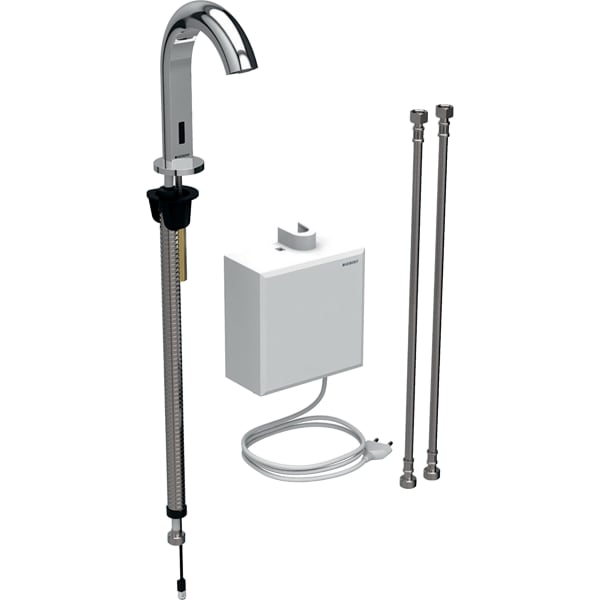 Geberit washbasin tap Piave mains operation, with exposed function box