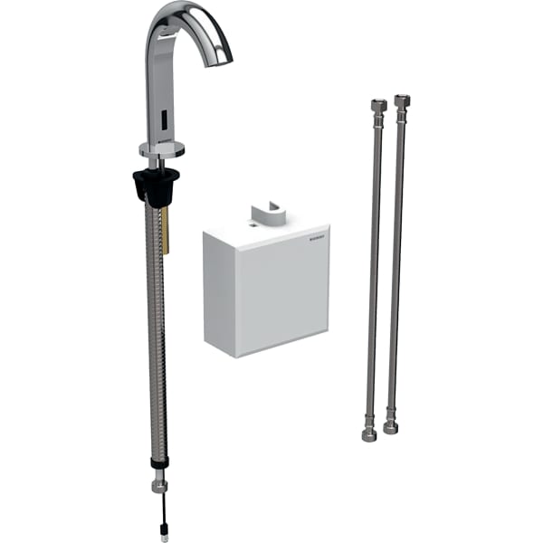 Geberit washbasin tap Piave battery operation, with exposed function box