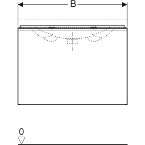 Geberit Acanto cabinet for washbasin, with one drawer, small projection