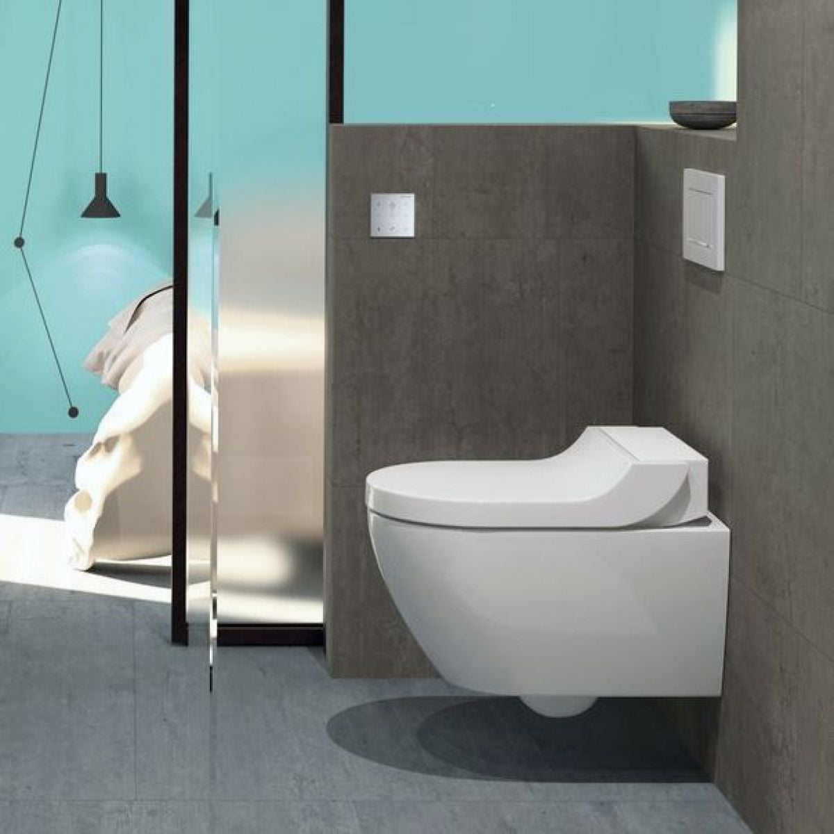 Geberit AquaClean Tuma Classic wall-hung WC complete solution