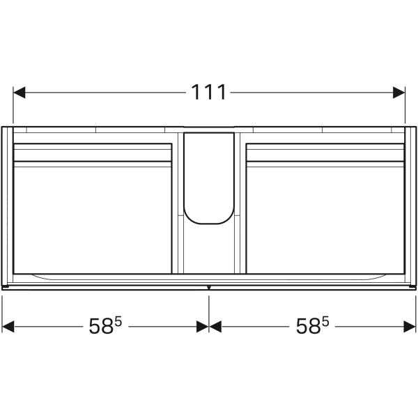 Geberit Xeno² ormarić za umivaonik širine od 120 cm, sa četiri fioke