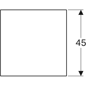 Geberit Xeno² staklena polica, kvadratna, 45x45 cm