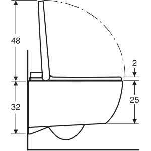 Geberit AquaClean Alba konzolni tuš WC, bela / KeraTect (146.350.01.1).