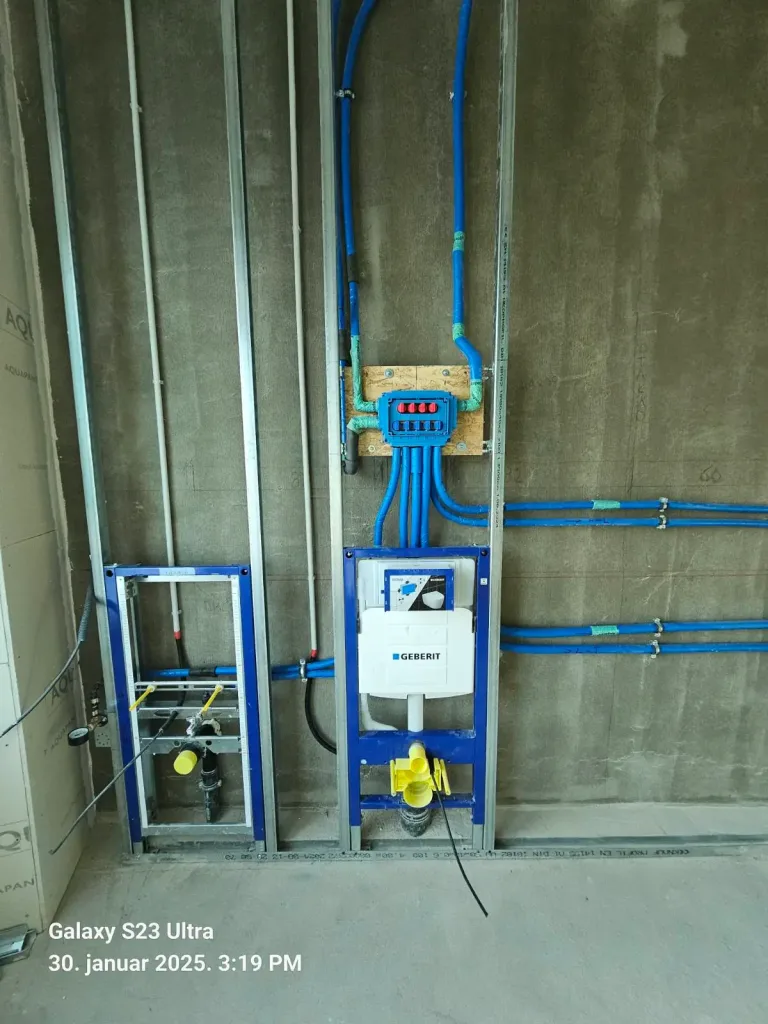 Priprema za ugradnju Geberit AquaClean tuš wc šolje